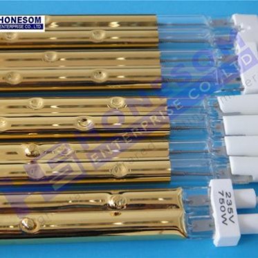 紅外加熱  鍍金加熱管 雙孔加熱管 360度鍍金加熱管   紅外線加熱管 快速中波加熱管